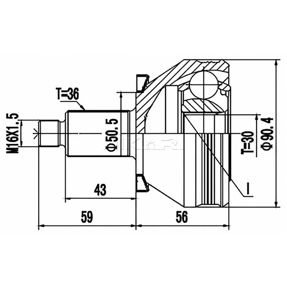 X-LINE OUTER CV JOINT VW5720-X