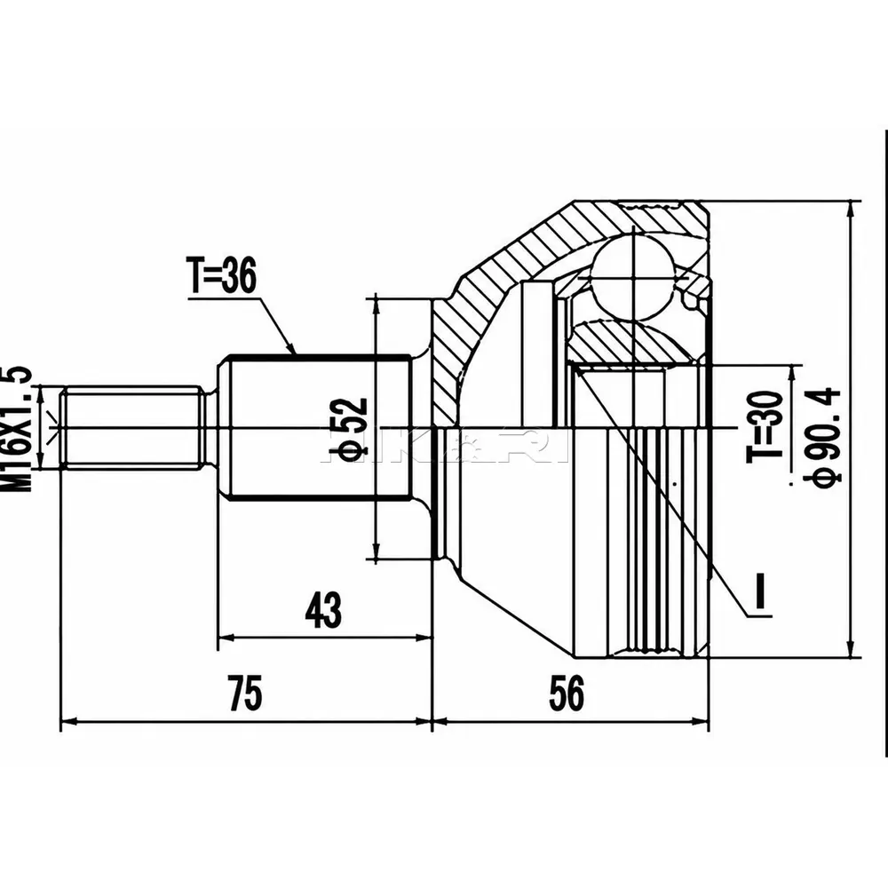 X-LINE OUTER CV JOINT VW5721-X