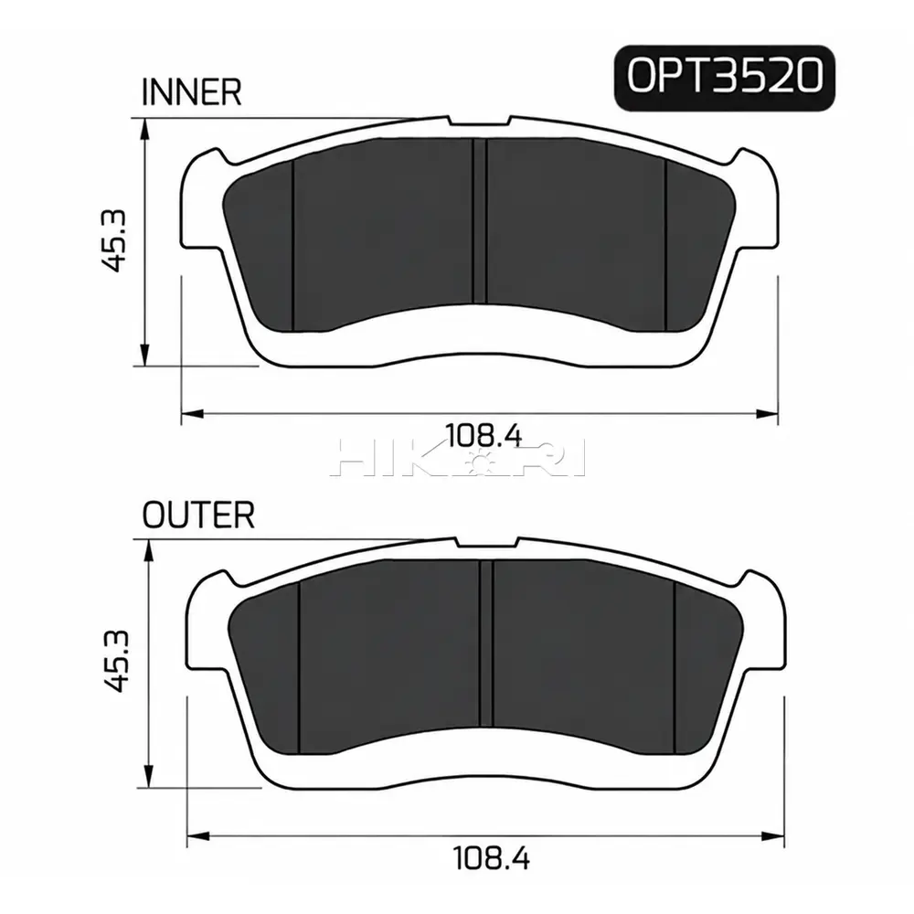 BRAKE PAD DAIHATSU COPEN 05- OPT3520