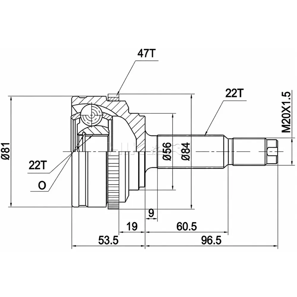 OUTER CV JOINT SO5711A