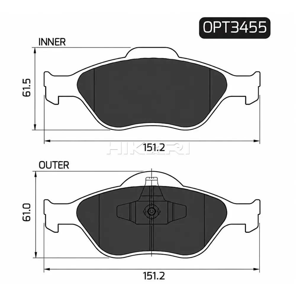 BRAKE PAD FORD FIESTA 04 - F OPT3455