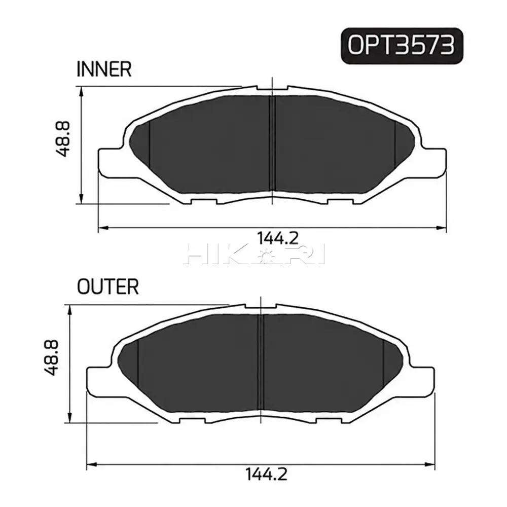 BRAKE PAD NISSAN TIDA 06-14 (F) OPT3573