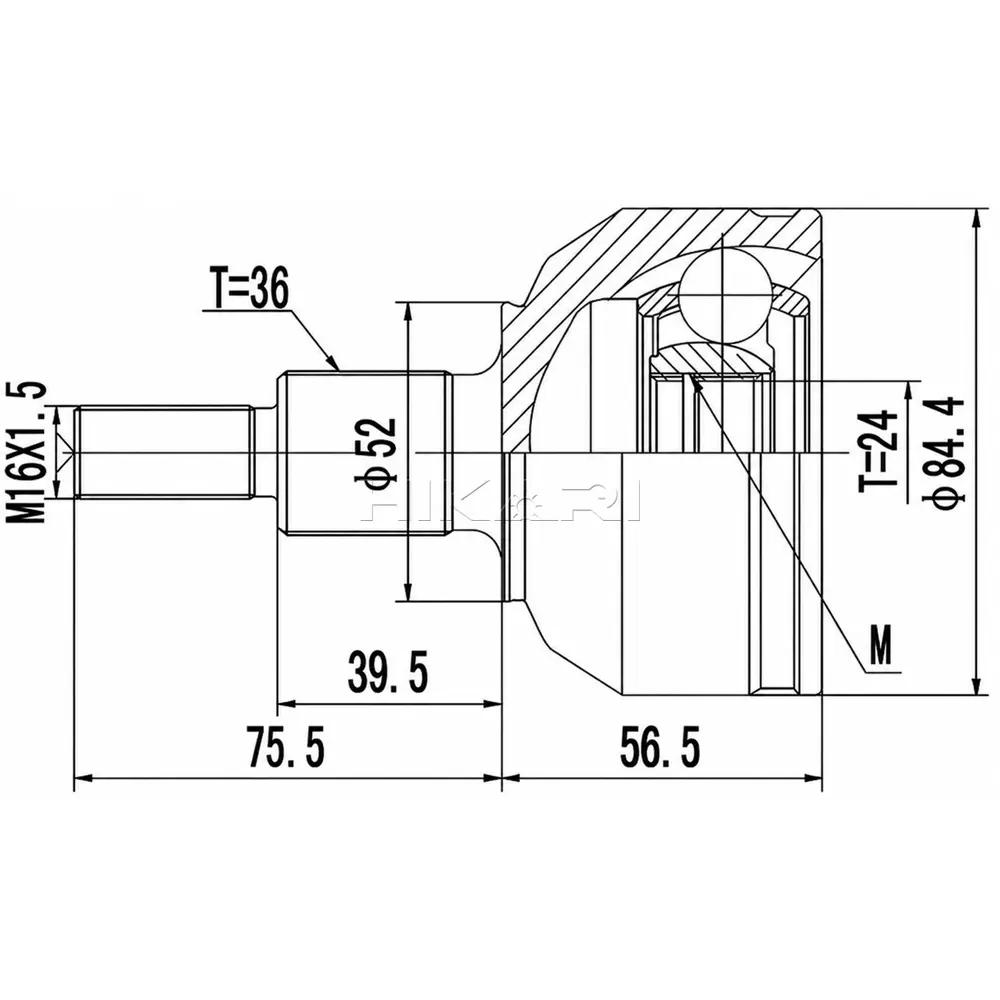 TEKNOSA OUTER CV JOINT VW3010