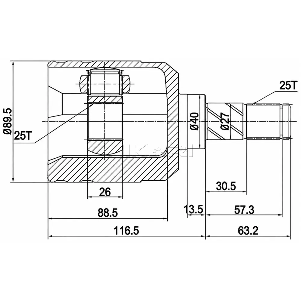 INNER CV JOINT NI6423