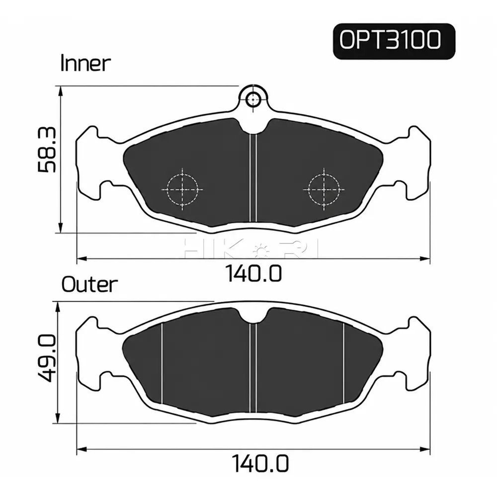 BRAKE PAD DAEWOO LANOS 97-00 (F) OPT3100