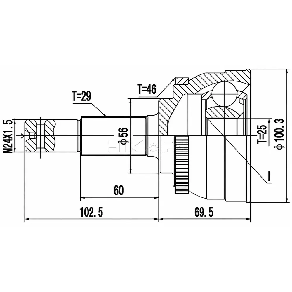 TEKNOSA OUTER CV JOINT NI5733A