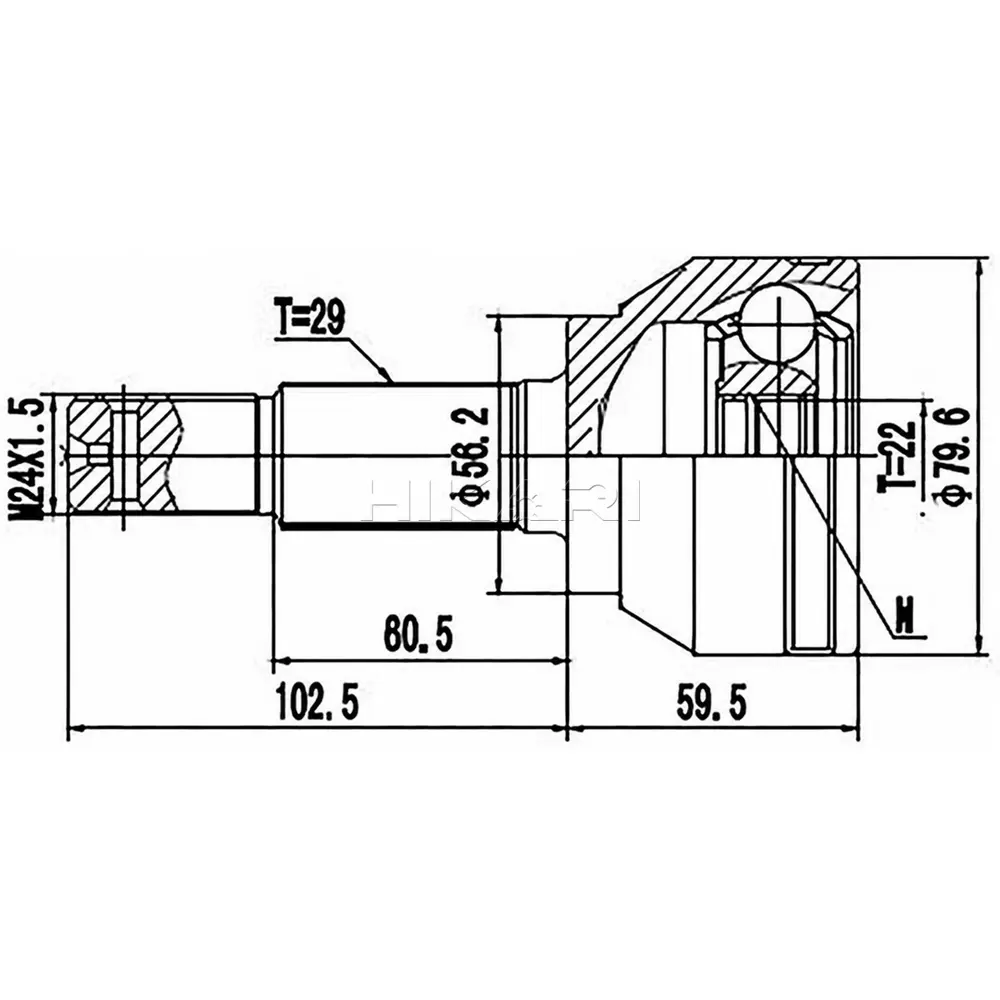 TEKNOSA OUTER CV JOINT NI3015