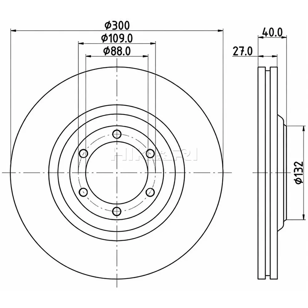 BRAKE DISC ISUZU KB300/D-MAX(FV) TBD8348-D