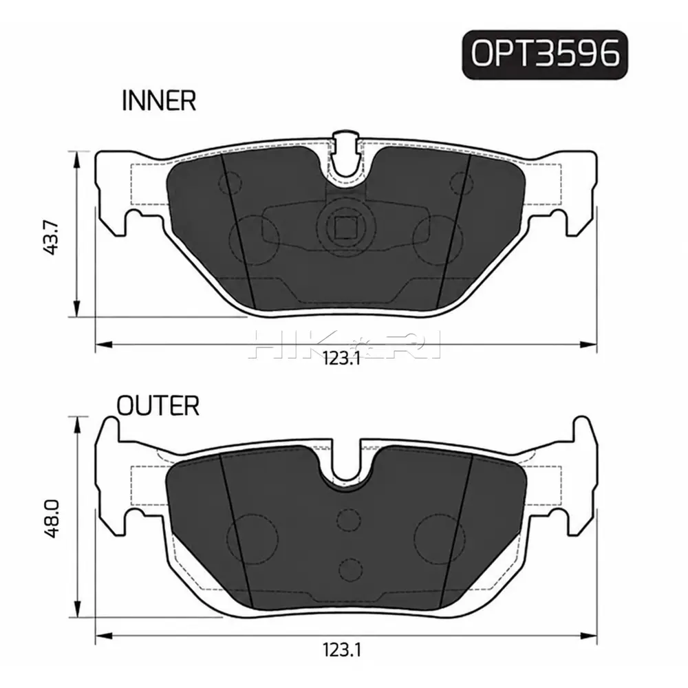 BRAKE PAD BMW 05-15 (R) OPT3596