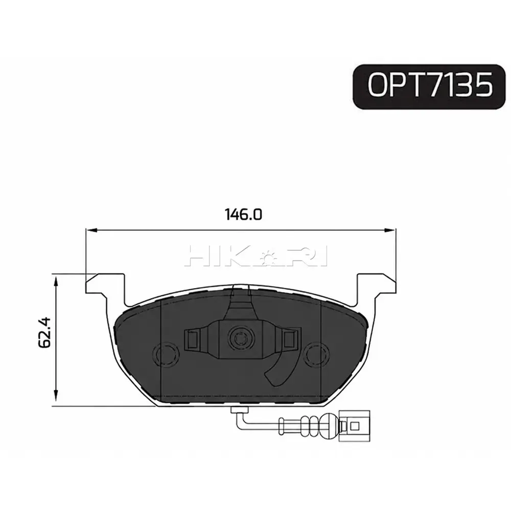 BRAKE PAD AUDI A3 2.0 TDI 13- (F) OPT7135