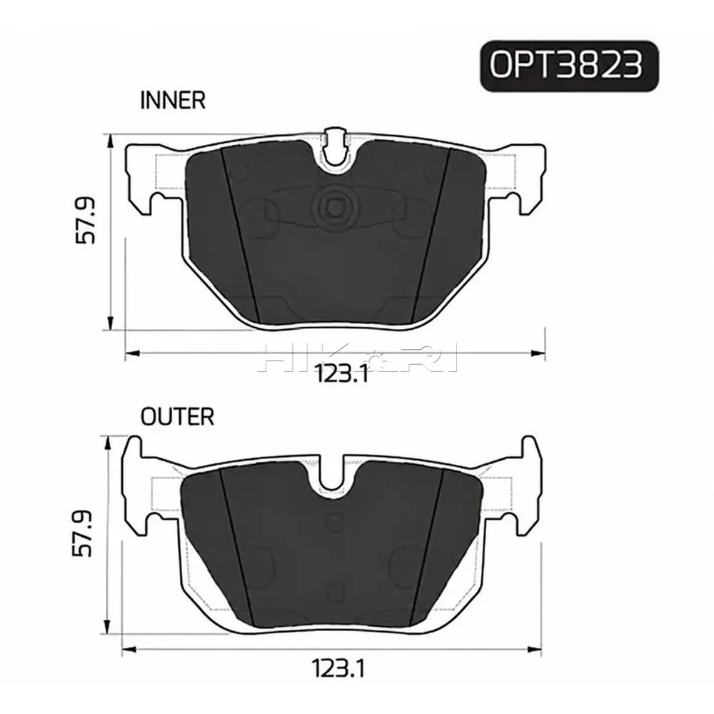 BRAKE PAD BMW(E92/E93) 04- (R) OPT3823