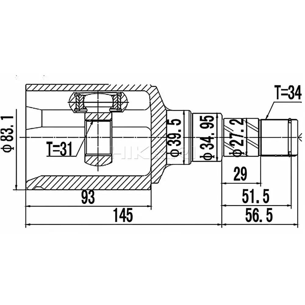 TEKNOSA INNER CV JOINT GM4004