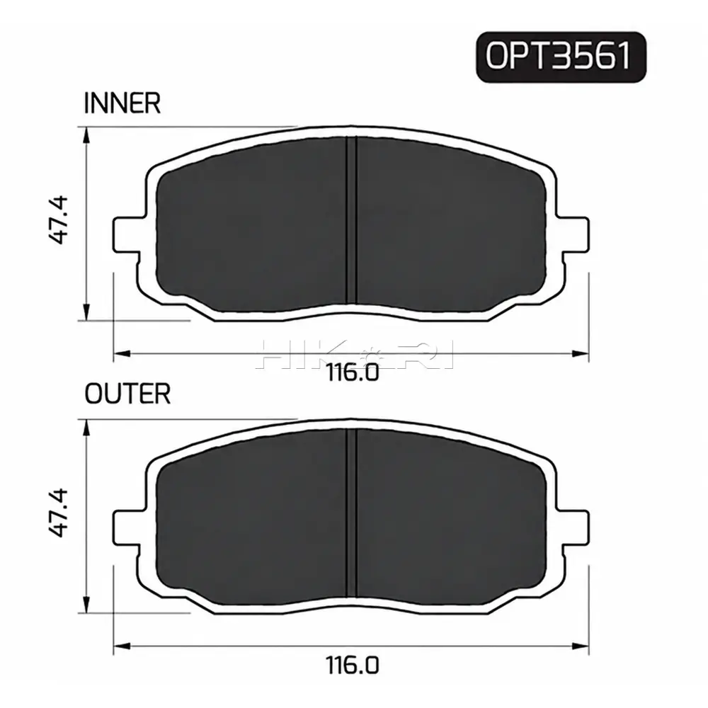 BRAKE PAD HYUNDAI I10 08- (F) OPT3561