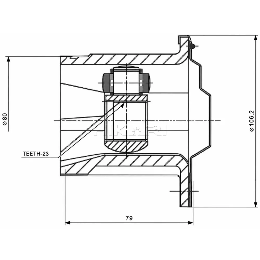 TEKNOSA INNER CV JOINT TO6423