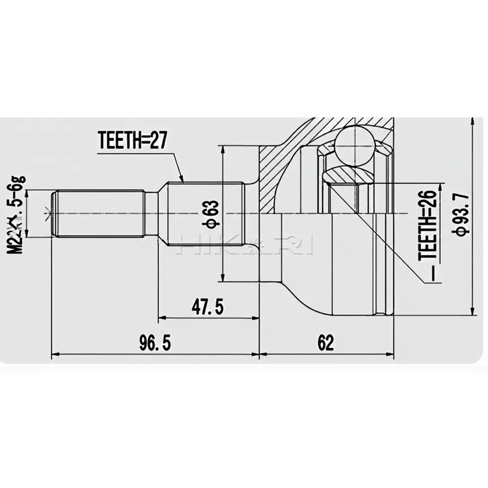 TEKNOSA OUTER CV JOINT FD3024