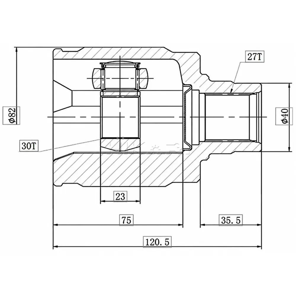 INNER CV JOINT HO6733