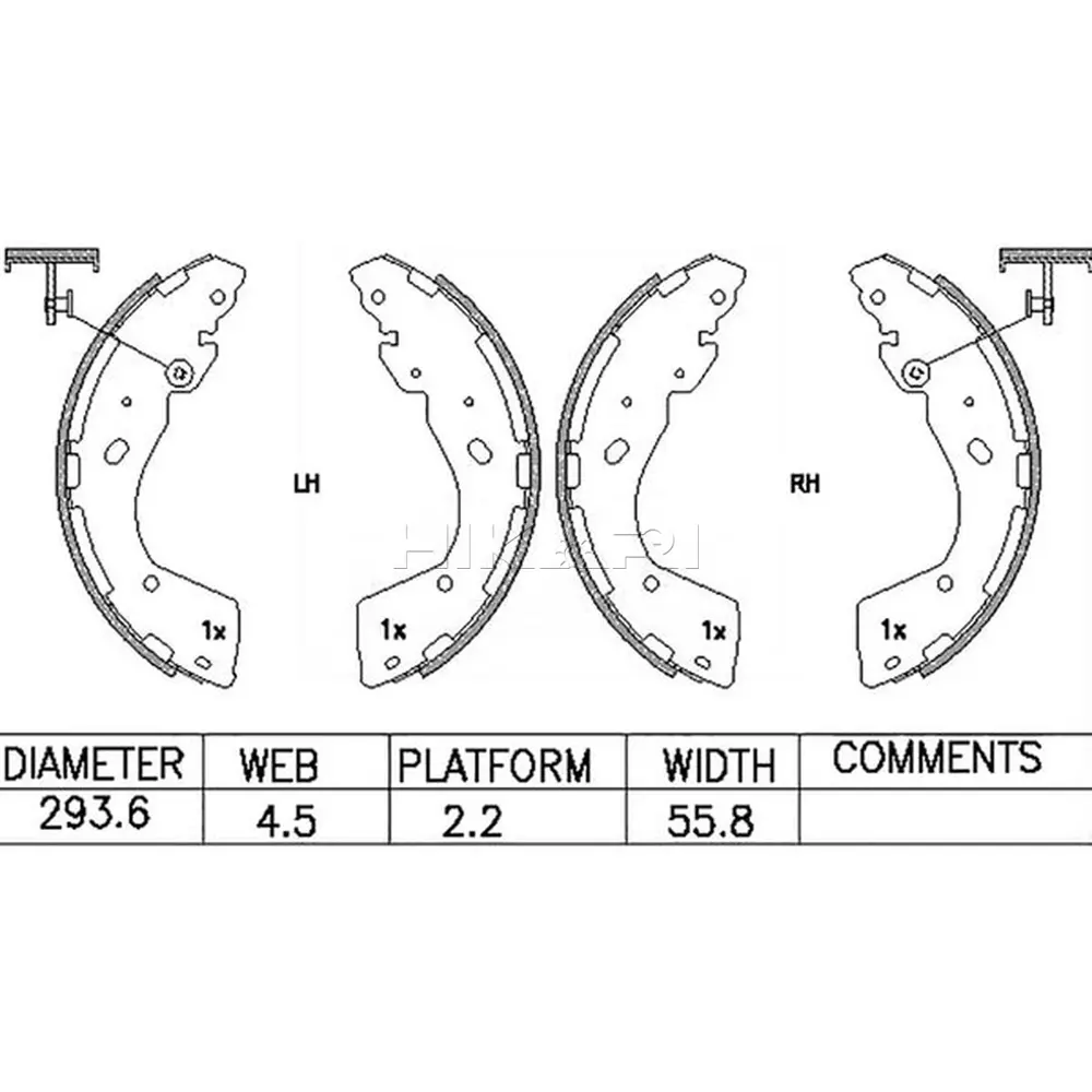ATE BRAKE SHOE SET ATE859BS