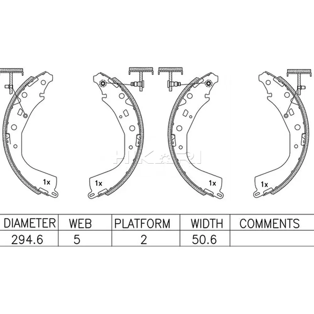 ATE BRAKE SHOE SET ATE1031BS
