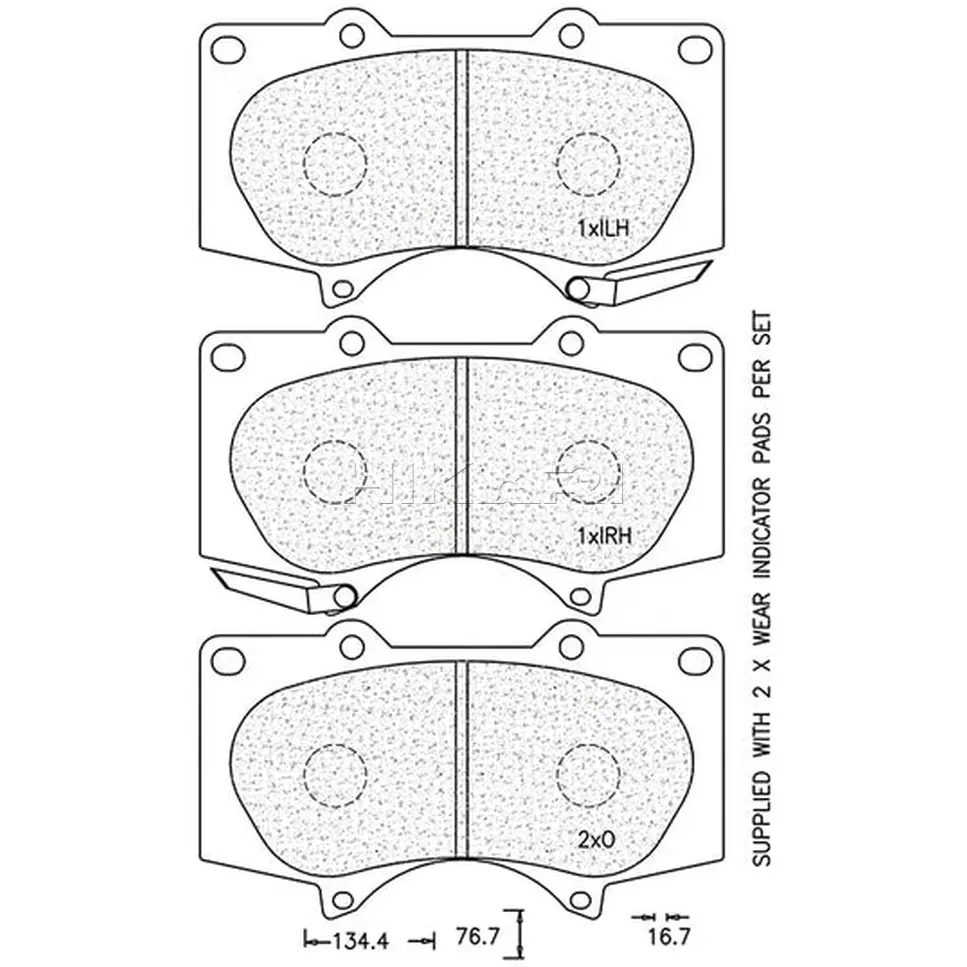 BRAKE PAD SET - FR ATE950