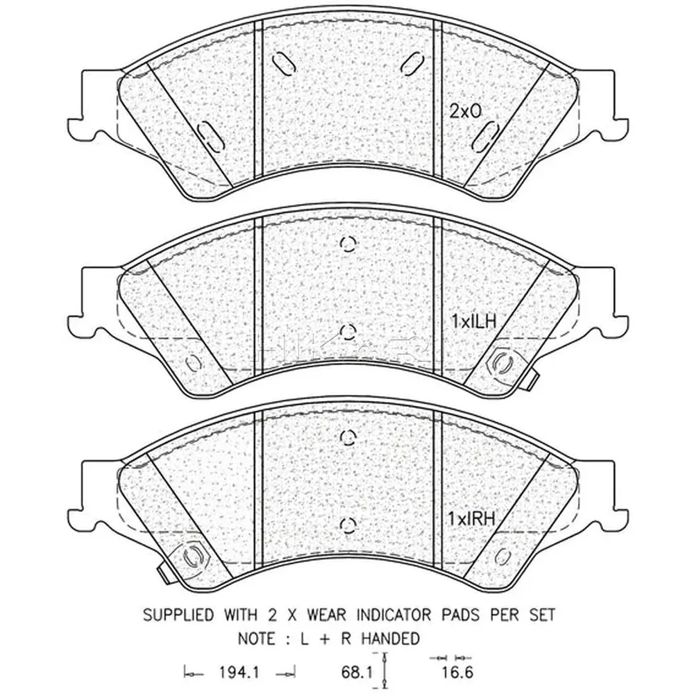 BRAKE PAD SET - FR ATE1213