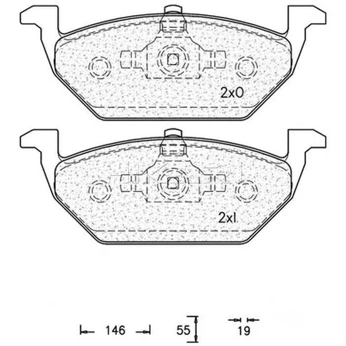 BRAKE PAD SET - FR ATE817