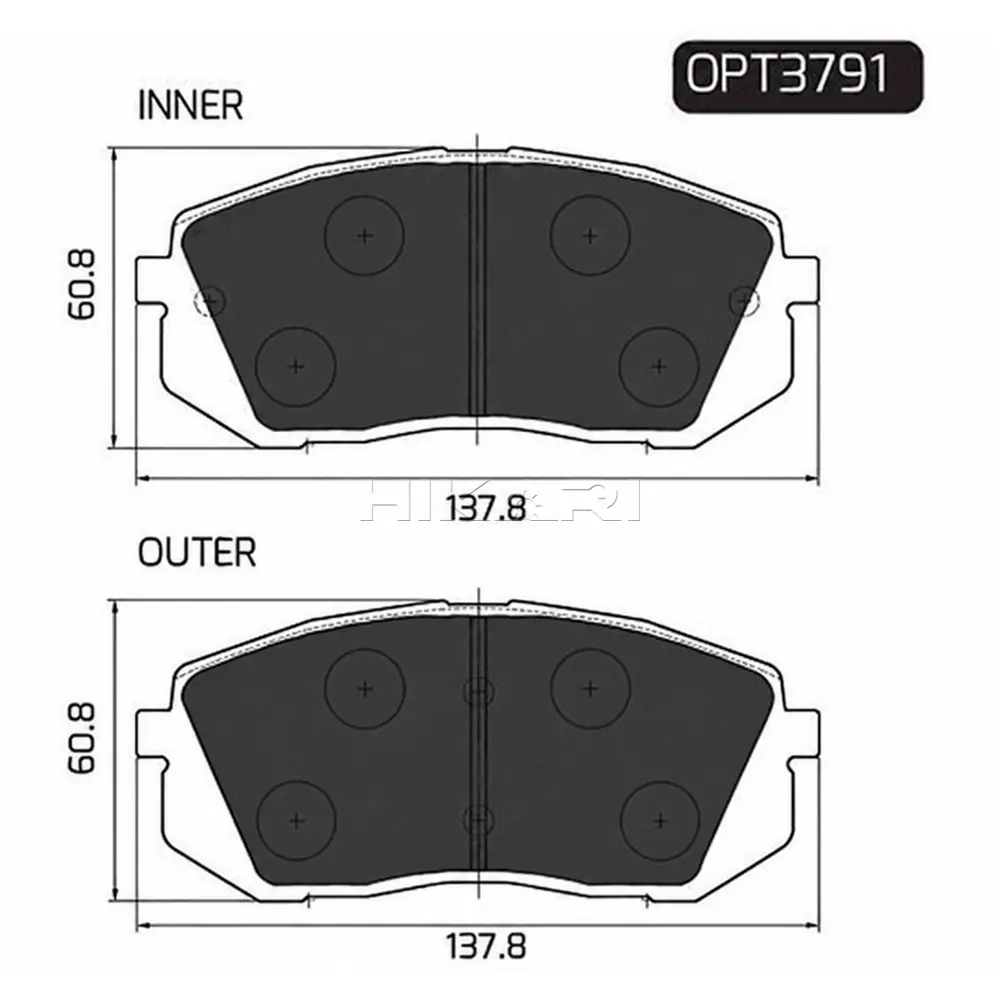 BRAKE PAD HYUNDAI IX35 10- (F) OPT3791