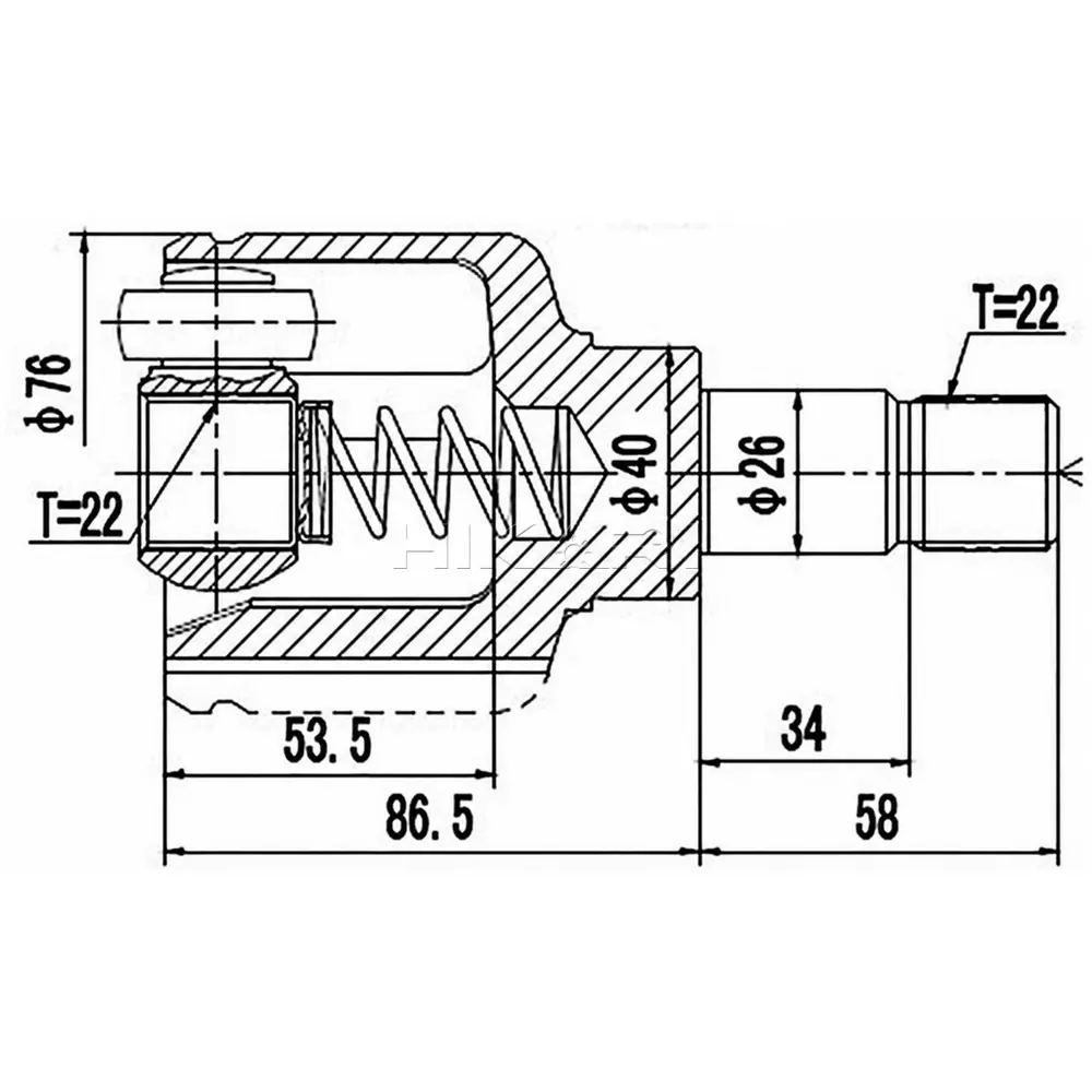TEKNOSA INNER CV JOINT CT6417