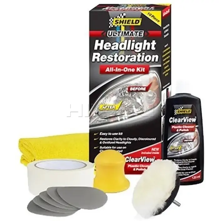 SHIELD -HEADLIGHT RESTORATION KIT (10PIECE)STD