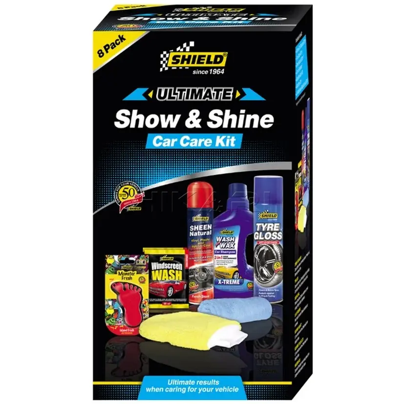 SHIELD -SHOW N SHINE CAR CARE KIT8 PCE