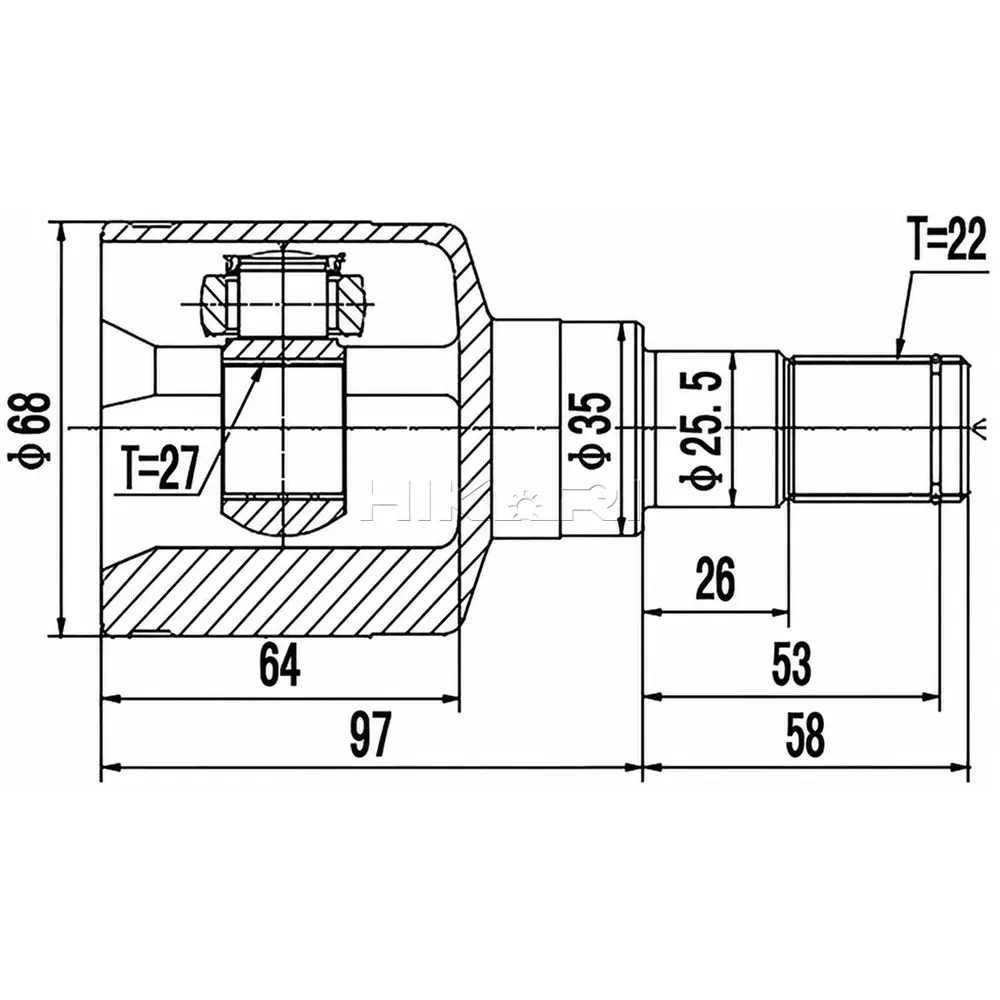 INNER CV JOINT SK4001