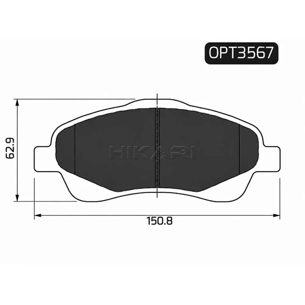 TOYOTA AVENSIS 06-09 F BRAKE PAD OPT3567