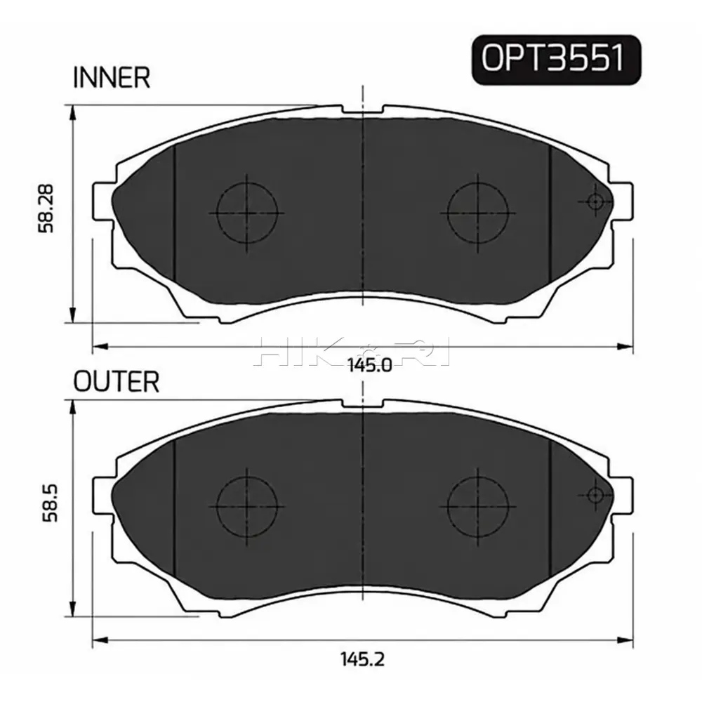 FORD RANGER 07-11 F BRAKE PAD OPT3551