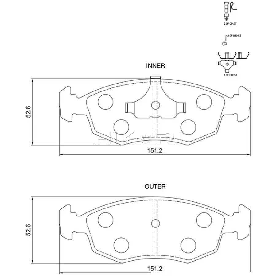 SAFELINE BRAKEPADSD3015T