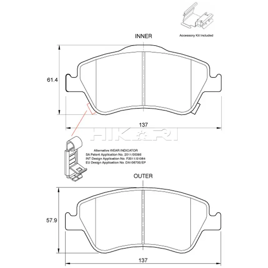 SAFELINE BRAKEPADSD3587