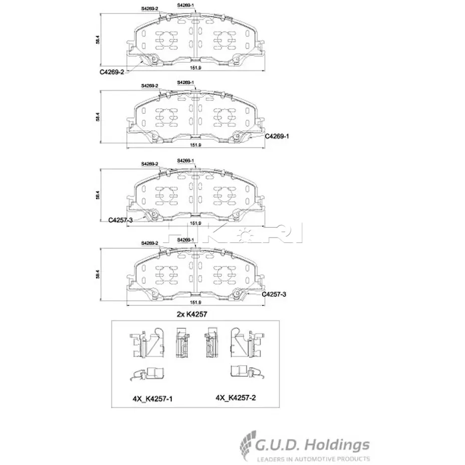 SAFELINE PADS ISUZU D-MAX / MAZDA BT-50 III3.0/3.0TD (21-25)D4269