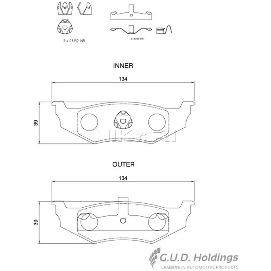 SAFELINE BRAKEPADD3130D3130