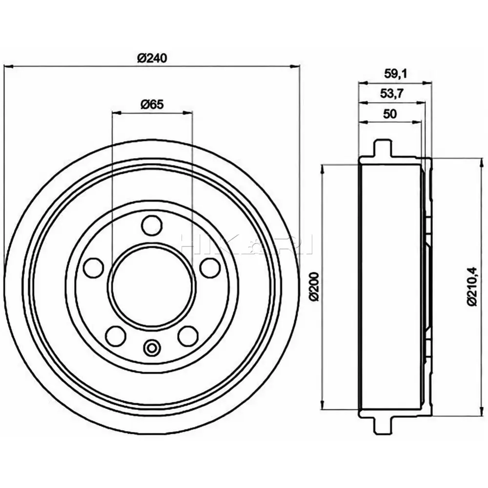 OPTIMA BRAKE DRUM R TBD5303-K